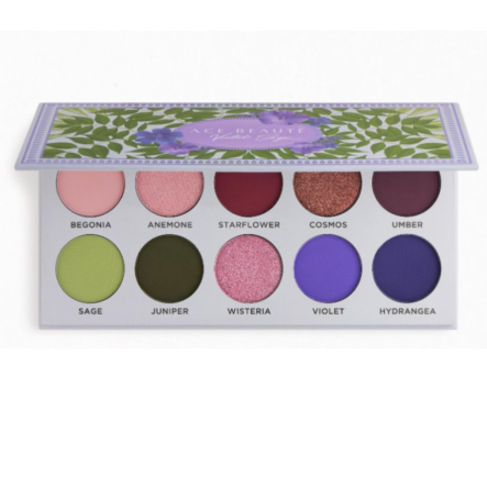 New! Ace Beaute Violet Sage Eyeshadow Palette